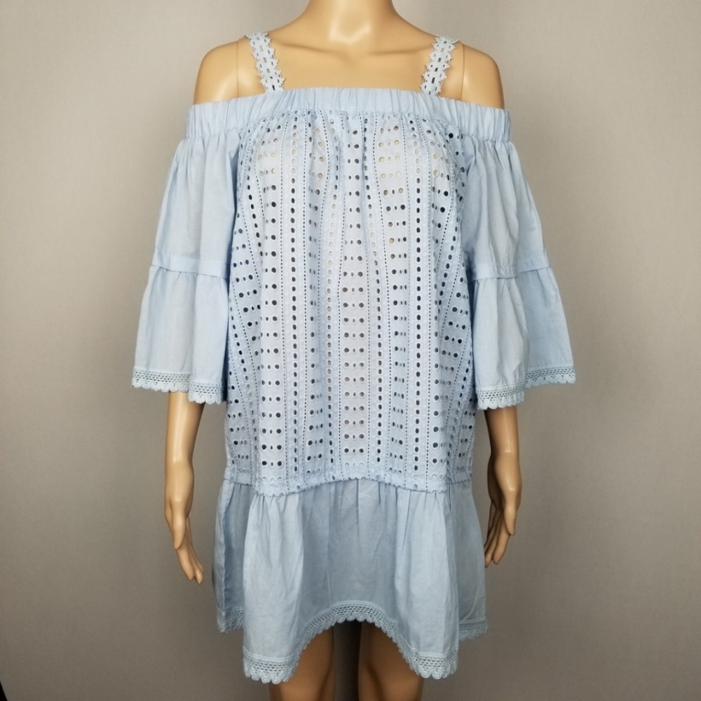 Romeo & Juliet Cover Up Dress - Pale Blue - Size M